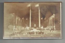 1949 POSTADAN GEÇMİŞ İZMİR FUARI GECE GÖRÜNÜM FOTOKARTI...