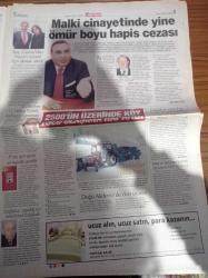 Hürriyet Gazetesi - 8 Ocak 2008 -Malki cinayeti- Erol Evcil'e  Ömür Boyu 3 Yıl hapis - Rahşan Affı - Bill Gates 10 Yıla Fare Klavye Kalmaz - Galatasaray'da Dabo Hareketi - PKK'yı Defedin Irak'ı İhya Edelim - Diyarbakır'da Bombalı Saldırı - Erol Evgin Dersliği - Hülya Avşar - Helin Avşar