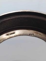 Gümüş veya gümüş kaplama Osmanlı son dönem bardak zarfı..Damgalıdır..