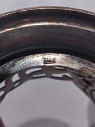 Gümüş veya gümüş kaplama Osmanlı son dönem bardak zarfı..Damgalıdır..