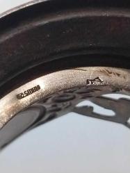 Gümüş veya gümüş kaplama Osmanlı son dönem bardak zarfı..Damgalıdır..