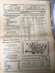 AFYON KUDRET  GÜNLÜK SİYASİ GAZETESİ -YEREL TAŞRA BASINI   - 20 EKİM 1960-YIL :4 SAYI :985- Şehirlerarası  bütün yollar asfalt olacak -Af kanunundan faydalanacakların  sayısı 30 binden  kadar tahmin ediliyor -Kimsesiz çocukları himaye için çıkarılacak kanun -Sümerbank   Doğu  illerinde satış  mağazaları  açacak -Döviz darlığından kurtulmuş bulunuyoruz -Madalya ve nişanlar ihlası düşünülüyor  Memlekette işsizlik  sigortası ihdas edilecek - Okuma seferberliği için 30 milyon lira ödenek -Dünya haberleri   -Çölde fırtına bir köyü kumlarla örttü -Papa iki papazı  kiliseden kovdu -İş ve işçi  Bulma Kurumu  Afyon Büro  Şefliğinden