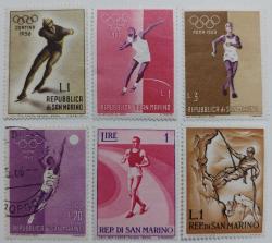 1966 SAN MARINO ULUSLARARASI SPOR OLİMPİYAT PULLARI PTT SİNDEN DAMGALI ZAMKLI ORİJİNAL 4HHH2C NADİR