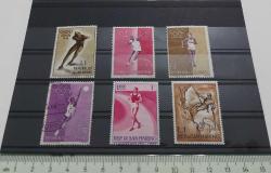 1966 SAN MARINO ULUSLARARASI SPOR OLİMPİYAT PULLARI PTT SİNDEN DAMGALI ZAMKLI ORİJİNAL 4HHH2C NADİR