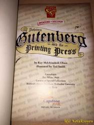 Johann Gutenberg and the Printing Press - Kay Melchisedech Olson - Capston Press - İngilizce Kitap , Çizgi Roman