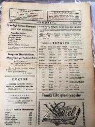 AFYON KUDRET  GÜNLÜK SİYASİ GAZETESİ -YEREL TAŞRA BASINI - 17 KASIM 1960- YIL :4 SAYI :1009-Valimiz Ethem Boysan  'ın  Dünkü Basın Toplantısı -Milli Savunma  Sekreterlikleri -Sabıkların  avukatlarından  17 kişi vekaletten istifa etti -Çay  istihsalimiz ve imalat meselesi -Dünya Haberleri  -Dış  yardımların şekli değişecek - Sun 'i mide üzerinde tıp alemi -İş ve İşçi   Bulma Kurumu  Afyon Büro Şefliğinden