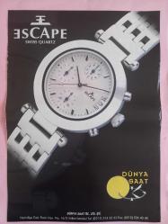 Şamdan  Magazin Dergi önlü arkalı 2 sayfa Ebru Destan ,Özcan Deniz ,Sergen 28*41cm Dünya Saat  reklamı