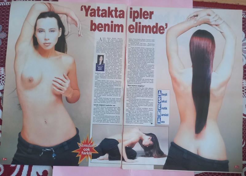 Şamdan Magazin Dergi önlü arkalı 6 sayfa Asena kapak resim Mahsun  