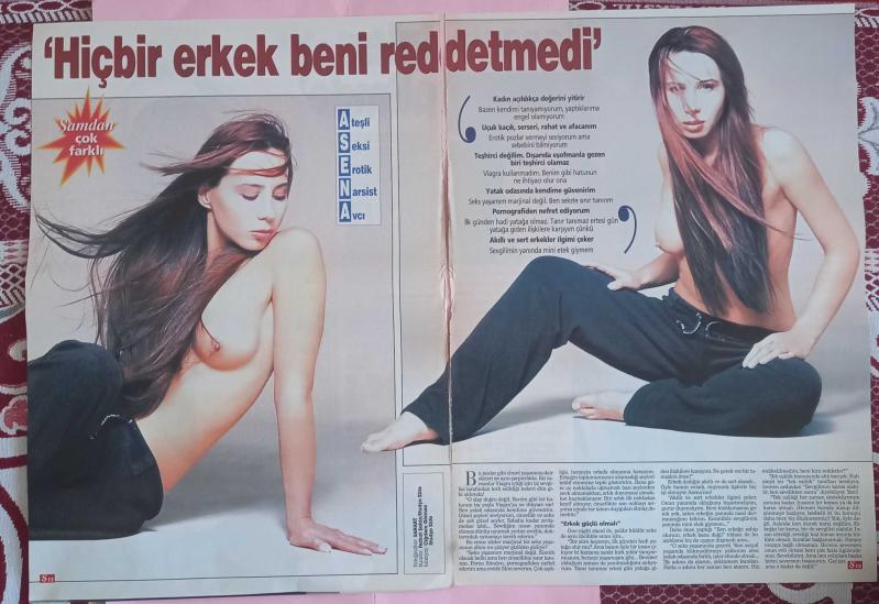 Şamdan Magazin Dergi önlü arkalı 6 sayfa Asena kapak resim Mahsun  