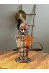 Kratos Büst God Of War Ragnarok Playstation Oyunu Karakter Büstü 15 CM