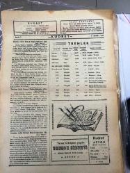 AFYON KUDRET  GÜNLÜK SİYASİ GAZETESİ -YEREL TAŞRA BASINI -   6 ARALIK 1960- YIL :4 SAYI :1025-Sandıklı  'da Atatürk  yurdu açıldı -Memleketimizde nüfus ve mesken meselesi -Yerli çimento fiyatının  düşürülmesi  gerekiyor -Banklar kanununa aykırı hareketler  - Mavizer yakalandı   -Şehirden kısa notlar : Mülkiyeliler günü -Çöl ovasındaki deprem  -İftiraya uğradı -Evinde mermi bulundu -Tabanca ile öldürüldü  -Sözcü  haftalık  siyasi dergi --Dazkırı  Sulh  Hukuk  Hakimliğinden ilan -