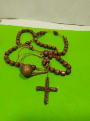 K34--AHŞAP ESKİ PAPAZ TESPİHİ