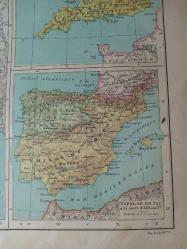 L'EMPIRE CAROLINGIEN / ESKİ BASIM BÜYÜK BOY AVRUPA HARİTASI...