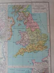 L'EMPIRE CAROLINGIEN / ESKİ BASIM BÜYÜK BOY AVRUPA HARİTASI...