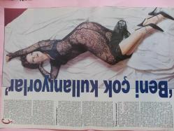 Şamdan  Magazin Dergi  önlü arkalı  2 sayfa Pınar Eliçe kapak resim 28*41cm