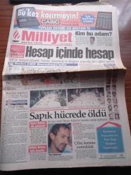 Milliyet Gazetesi - 8 Eylül 1995 - A Milli Takım Rekorları Alt Üst Ediyor - Fatih Terim - Hakan Şükür - Cumhuriyet Halk Partisi Kurultaya 2 Gün Kala - Boris Yeltsin Diş Gösterdi - Erdal İnönü Bosna İçin Umutlu - Tansu Çiller Koruma Yumrukladı - Güler Sabancı - Süleyman Demirel