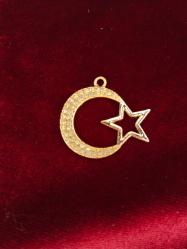 KOLYE UCU,NEFİS GÖRSELLİ ZİRKON TAŞLARLA BEZELİ AY YILDIZIMIZ 792