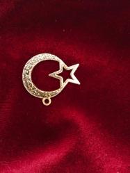 KOLYE UCU,NEFİS GÖRSELLİ ZİRKON TAŞLARLA BEZELİ AY YILDIZIMIZ 792