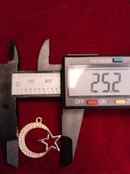 KOLYE UCU,NEFİS GÖRSELLİ ZİRKON TAŞLARLA BEZELİ AY YILDIZIMIZ 792