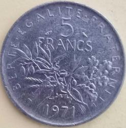 FRANSA 1971 5 FRANCS