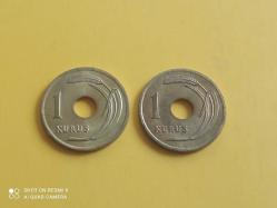 1 KURUŞ 1948-1949 (iki adet Çil Kondisyon)