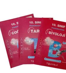 TEST OKUL 10.SINIF  FASÜKÜL SORU KİTAPLARI MATEMATİK +BİYOLOJİ +TARİH +COĞRAFYA (KİTAP SETİ 4 + LİMİT YAYINLARI EDEBİYAT VE FİZİK)