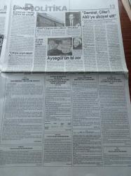 Yeni Günaydın Gazetesi - 2 Aralık 1994 - Recep Tayyip Erdoğan Bedrettin Dalan'la Kapışamadı - Okan Buruk - Fenerbahçeli İmparator Oğuz Çetin - Trabzonspor'un Tadı Krem Şota - Kenan Evren Polis Kıtasını Denetledi- Mümtaz Soysal Hoca'nın İstifası Çok Kötü Oldu - The Economist Dergisi Cem Boyner'i Övdü - Ayşegül Tecimer'i Kuran Çarptı - 25 Aralık'ta Ara Seçim Yok - ANAP - SHP - Refah Partisi -  İsabelle Adjani Hamile Değilmiş - Emniyet Müdürü Necdet Menzir - Tarlabaşı Harlem'e Döndü