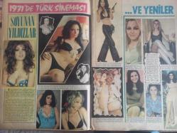 Pazar Aktüalite Sinema Tiyatro Mizah Mecmuası Dergisi Gazetesi - 31 Aralık 1971 - Sayı:797 - Filiz Akın - Fatma Girik - Yılmaz Güney - Türkan Şoray - Ayhan Işık - Muzaffer Arslan - Ediz Hun - Yeşim Yükselen - Seher Şeniz - Melek Görgün - Figen Han - Meltem Mete - Gülgün Erdem - Feri Cansel - Mine Soley - Beyza Başar - Fatma Belgen - Ceyda Karahan - Pakize Suda - Bahar Erdeniz - Beyza Başar - Yeşim Tan - Ender Doruk - Funda Balcu - Nergis Cansevdi - Gül Tener - Nur Azak - Aysun Ayben - Mine Mutlu - Feri Cansel - Gülgün Erdem - Melek Görgün - Oya Peri - Serpil Örümcer - Mine Soley - Figen Han - Ülkü Özen - Seyyal Taner - Gamze Öz - Eva Bender - Türkan Şoray - Metin Erksan - Turgut Demirağ - Nuri Gültekin - Halide Edip Adıvar - Bilge Olgaç - Lütfi Akad - Muzaffer Arslan - Necdet Yakın - Rukiye Göreç - Nejat Saydam - Yeşim Yükselen - Müfit Noyan - Funda Ege - Turgut Özatay fotoğraf ve haberi - Dergi Tam Değildir Sadece 12 Sayfası Mevcuttur