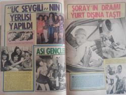 Pazar Aktüalite Sinema Tiyatro Mizah Mecmuası Dergisi Gazetesi - 22 Eylül 1972 - Sayı:835 - Zeynep Aksu - Gülgün Erdem - Feri Cansel - Nazan Şoray - Sevgi Can - Alain Delon - Mylene Demengouet - Tarık Akan - Meral Zeren - Fatma Belgen - Suna Keskin - Sevinç Pekin - Türkan Şoray - Yılmaz Güney - Gani Turanlı - Erdoğan Tokatlı - Hakan Balamir - Sevinç Pekin - Aynur Aydan fotoğraf ve haberi - Dergi Tam Değildir Sadece 8 Sayfası Mevcuttur