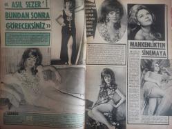 Pazar Aktüalite Sinema Tiyatro Mizah Mecmuası Dergisi Gazetesi - 24 Mart 1972 - Sayı:809 - Filiz Akın - Sezer Güvenirgil - Ayla Ergun - Feridun Çölgeçen - Oya Peri - Erol Solak - Emeklilerin Seks Yarışı haberi - Fikret Hakan - Ülkü Ülker - Altan Günbay - Feridun Çölgeçen - Orhan Aykanat - Özcan Tekgül - Leyla Sayar - Arzu Okay - Türkan Şoray - Nazan Şoray - Atıf Yılmaz - Michelle Gard - Tamer Yiğit - Ülkü Özen - Nilgün Esen - Süheyl Eğriboz fotoğraf ve haberi - Dergi Tam Değildir Sadece 12 Sayfası Mevcuttur
