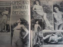 Pazar Aktüalite Sinema Tiyatro Mizah Mecmuası Dergisi Gazetesi - 24 Ağustos 1973 - Sayı:883 - Feri Cansel - Ahu Doğan - Türkan Şoray - Rüçhan Adlı - Estellu Blain - Demir Karahan - Seyhan Gümüş - Figen Han - Gamze Öz - Nesrin Nur - Yeşilçam'da Yaşanmış Büyük Aşk Hikayeleri haberi - Sansürlü Rejisörlük haberi - Tanju Korel - Leyla Kenter - Murat Soydan - Meral Zeren - Şenol Öztürk - Ülkü Özen - İsmet Ay - Gülgün Erdem - Hamiyet Yankı - Ceyda Karahan - Yavuz Figenli fotoğraf ve haberi - Tam Takım Dergi