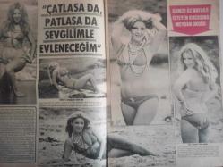 Pazar Aktüalite Sinema Tiyatro Mizah Mecmuası Dergisi Gazetesi - 24 Ağustos 1973 - Sayı:883 - Feri Cansel - Ahu Doğan - Türkan Şoray - Rüçhan Adlı - Estellu Blain - Demir Karahan - Seyhan Gümüş - Figen Han - Gamze Öz - Nesrin Nur - Yeşilçam'da Yaşanmış Büyük Aşk Hikayeleri haberi - Sansürlü Rejisörlük haberi - Tanju Korel - Leyla Kenter - Murat Soydan - Meral Zeren - Şenol Öztürk - Ülkü Özen - İsmet Ay - Gülgün Erdem - Hamiyet Yankı - Ceyda Karahan - Yavuz Figenli fotoğraf ve haberi - Tam Takım Dergi