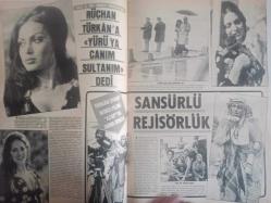 Pazar Aktüalite Sinema Tiyatro Mizah Mecmuası Dergisi Gazetesi - 24 Ağustos 1973 - Sayı:883 - Feri Cansel - Ahu Doğan - Türkan Şoray - Rüçhan Adlı - Estellu Blain - Demir Karahan - Seyhan Gümüş - Figen Han - Gamze Öz - Nesrin Nur - Yeşilçam'da Yaşanmış Büyük Aşk Hikayeleri haberi - Sansürlü Rejisörlük haberi - Tanju Korel - Leyla Kenter - Murat Soydan - Meral Zeren - Şenol Öztürk - Ülkü Özen - İsmet Ay - Gülgün Erdem - Hamiyet Yankı - Ceyda Karahan - Yavuz Figenli fotoğraf ve haberi - Tam Takım Dergi