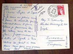 ŞEHİR KARTPOSTALI,VALS-LES-BAİNS FRANSA'NIN AUVERGNE-RHÔNE-ALPES BÖLGESİNE BAĞLI ARDÈCHE İLİNDE BULUNAN BİR KOMÜN, ARKASI YAZILI VE PULLU (1981 TARİHLİ MEKTUP), RENKLİ, 11 X 15 CM EBADINDA - 1940'LAR, 1950'LER, 1960'LAR, 1970'LER 1980'LER