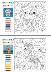 Çocuklar İçin Sayılarla Boyama Seti (2 Spiralli Kitap)