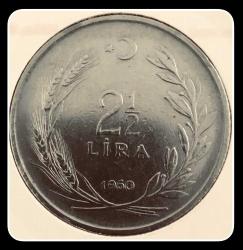 1960 Yılı 2,5 LİRA (TCM114) T.C Düz