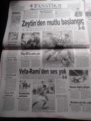 Fanatik Gazetesi- 18 Ocak 1998 -  İstanbulspor Çanakkale Dardanel'i Kolay Geçti - Oğuz Çetin'den Futbol Şov - Futbolda Türk Yunan İttifakı- Antep Değil Fenerbahçe Gazi - Süleyman Seba El Koyuyor - Maçta Kalp Krizi Geçiren Nesih Altuğ Öldü - Galatasaray'ın Gecesi - Engin Verel- Haluk Ulusoy - Şenes Erzik