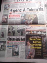 Fanatik Gazetesi- 18 Ocak 1998 -  İstanbulspor Çanakkale Dardanel'i Kolay Geçti - Oğuz Çetin'den Futbol Şov - Futbolda Türk Yunan İttifakı- Antep Değil Fenerbahçe Gazi - Süleyman Seba El Koyuyor - Maçta Kalp Krizi Geçiren Nesih Altuğ Öldü - Galatasaray'ın Gecesi - Engin Verel- Haluk Ulusoy - Şenes Erzik