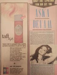 Pazar Aktüalite Sinema Tiyatro Mizah Mecmuası Dergisi Gazetesi - Türkan Şoray - Rüçhan Adlı - Selda Alkor - Fahriye Yen - Hasan Kazankaya - Filiz Akın - İlker İnanoğlu - Kartal Tibet - Taft Saç Spreyi Reklamı - Aşk'a Devam fotoğraf ve haberi - Dergi Tam Değildir Sadece 4 Sayfası Mevcuttur - Dergi Kapağı Yoktur