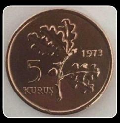 LOT.18 » 1973 5 KURUŞ (ÇİL) TCM257