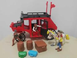 Red kit düldül kovboy lucky luke kırmızı Posta Arabası çanta sandık fıçı at western vahşi batı teksas Kovboy koleksiyon dekor hediye nostalji tasarım süs hobi eğlence vintage aksesuar promosyon reklam Hediyelik dekorluk