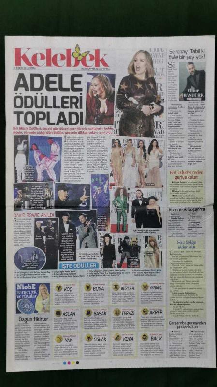 Hürriyet Kelebek Gazete 26 Şubat 2016 Kenan İmirzalıoğlu Cengiz  