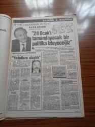 Sabah 24 Ocak Kararları Gazetesi - 29 Ocak 1998- Turgut Özal 24 Ocak'ı Sabah İçin Anlattı - Hasan Celal Güzel - Ahmet Kurtcebe Alptemuçin - Adnan Kahveci'ye Göre Geri Dönüş Yok - 24 Ocak Kararlarının Öyküsü - Doçent Doktor Taner Berksoy - Finansbank Genel Müdürü Hüsnü Özyeğin - Süleyman Demirel - Türkiye Ziraat Odaları Birliği Başkanı Osman Özbek - Türk İş Başkanı Şevket Yılmaz - 24 Ocak 8 Yaşında