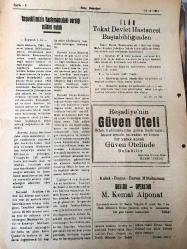 TOKAT GENÇ DEMOKRAT  SİYASİ GAZETE- YEREL  TAŞRA BASINI-    14 Ağustos 1957-YIL :3 SAYI :572-Başvekilin Kastamonu da şeker  fabrikasında temel atma merasiminde verdiği mühim nutuk  iktisadi istiklal mücadelesinin  meydan muharebesi  kazanılmıştır -İlan Tokat  Devlet Hastanesi Baştabipliğinden -
