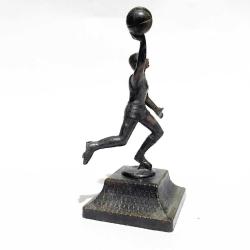 Basket temalı, kalemtıraş - Bronz görünümlü, metal kalemtıraş