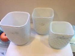 cose belle cose rare  MURANO Gllass made ın ITALY 3'Lü VAZO SETİ
