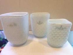 cose belle cose rare  MURANO Gllass made ın ITALY 3'Lü VAZO SETİ