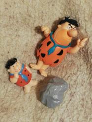 Antika - Taş Devri Fred çakmaktaş figür oyuncak lar ve kaya görünümlü plastik aksesuar dekor vintage nostalji tasarım hobi süs - kitantik - kitaLog