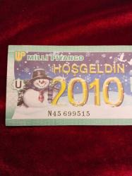MİLLİ PİYANGO 31 ARALIK 2009 YILBAŞI ÇEYREK BİLET NİMET ABLA DAMGALI PİYANGO BİLETİ 2020