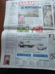 Sabah Gazetesi - 25 Nisan 1998 - Şemdin Sakık'ın Ağzından PKK Ve Abdullah Öcalan - Jay Jay Okocha - Cem Yılmaz - Ebru Şallı - Doğru Yol Partisi'nde Yas Yahya Uslu Öldü - Özer Çiller'e Hapis İstemi - Susan Mcdougal Bill Clinton İçin Hapiste - Mesut Yılmaz - Deniz Baykal - MÜSİAD'da Garip Laflar